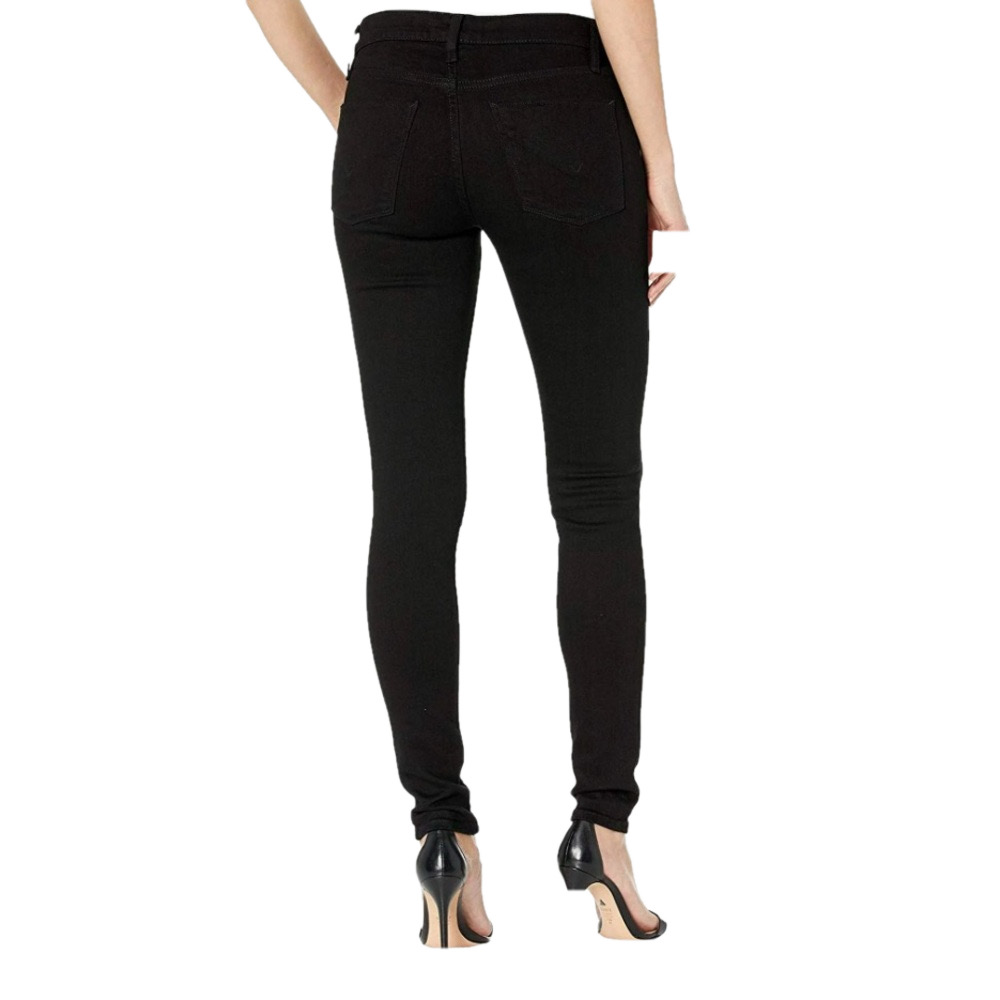 Hudson Jeans Nico Mid-Rise Super Skinny in Black Black